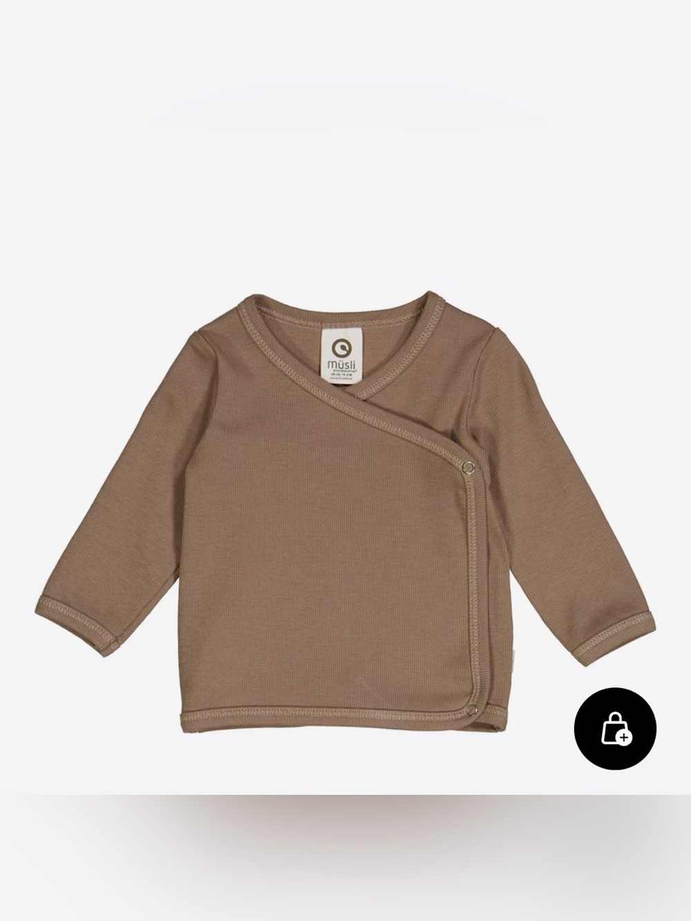 NWT Musli Cotton Brown Wrap-Style Baby Top